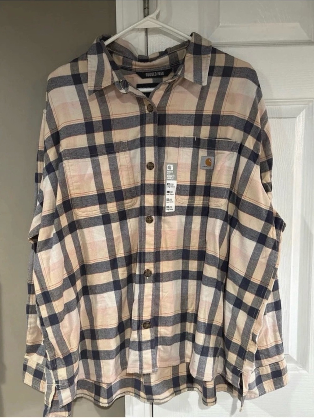 Carhartt women's Beige Plaid Workshirt